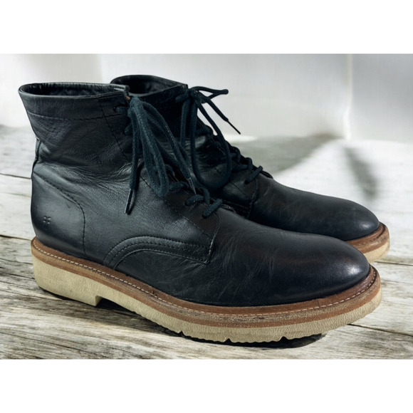 Frye Other - Frye Black Leather Lace Up Boots 3480721 Men’s Shoes Size 9.5 D